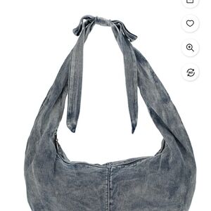 BRAND NEW- Bow Hobo Blue Denim Bag